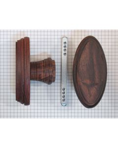 Set deurkrukken frees, rozehout, 92 mm