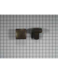 Knop 15x15X17mm, messing antiek
