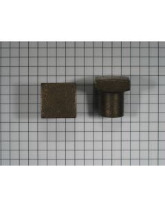 Knop 18x18X 21mm, messing antiek