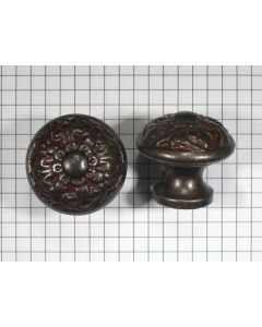 Knop 32 mm, ijzer geroest