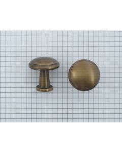 Knop rond 29mm messing antiek