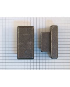 Knop 50x24mm, ijzer blank gelakt