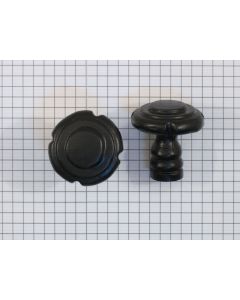 Knop ijzer zwart, 33 mm