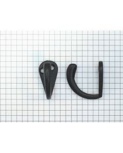 Kapstokhaak enkel, ijzer zwart