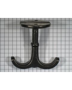 Kapstokhaak, 2p, ijzer blank