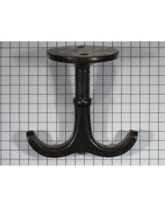 Kapstokhaak, 2p, ijzer geroest
