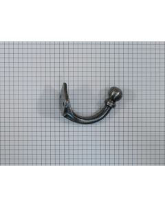 Kapstokhaak enkel, bol, ijzer blank lak