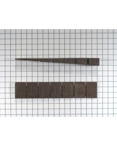 Plastic stelwigje bruin 75 x 15 mm