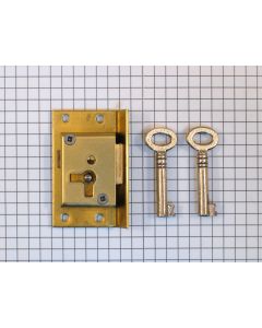 Half opdekslot messing L 12 mm