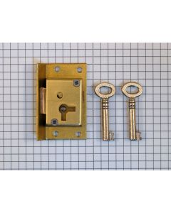 Half opdekslot messing R 12 mm