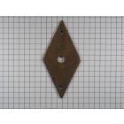 Achterplaat ruit 35 x 70 mm ijzer verbro