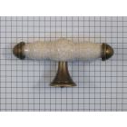 T-knop beige cracquelé + zamac 90 mm