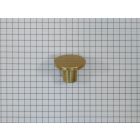 Platte knop, zamac, 26 mm, mat messing