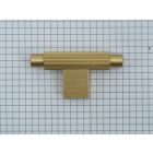 T-knop, geribbeld, 70 mm, oud goud