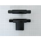 T-knop zamac mat zwart 78 mm
