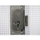 Half-opdekslot ijzer blank 15 mm links