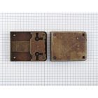 Opdekslot + flap ijzer geroest 50 mm