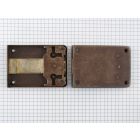 Opdekslot + flap ijzer geroest 60 mm