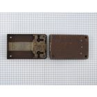 Opdekslot + flap ijzer geroest 70 mm