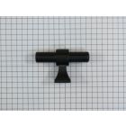 T-Knop, zamac, zwart, 50 x 28 x 10 mm