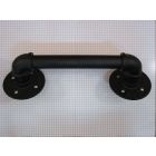 Steigerbuisgreep rond, zwart, 300 mm