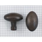 Knop ovaal, ijzer geroest, 52 x 33 mm