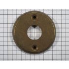 Rozet rond messing antiek, gat 15 mm