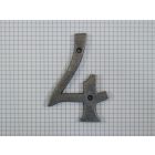 Cijfer 4 groot, oud zilver (10 cm)