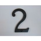 Cijfer 2, groot, zwart (10 cm)