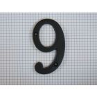 Cijfer 9, groot, zwart (10 cm)