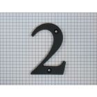 Cijfer 2, zwart, 8 cm