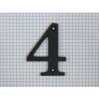 Cijfer 4, zwart, 8 cm