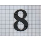 Cijfer 8, zwart, 8 cm