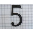 Cijfer 5, extra groot, zwart (14 cm)