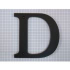 Letter D, extra groot, zwart (14 cm)
