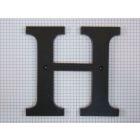 Letter H, extra groot, zwart (14 cm)