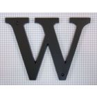 Letter W, extra groot, zwart (14 cm)