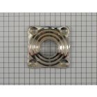 Rozet vierkant nikkel glans gat 15 mm