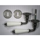 Set krukken incl. sleutelpl. Ijzer blank