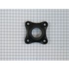 Losse rozet klaver ijzer zwart gat 15 mm