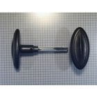 Set deurkrukken ovaal, ijzer gelakt