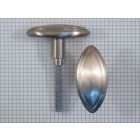 Set deurkrukken ovaal, matnikkel