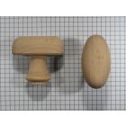 Beuken knop ovaal glad 57x32x50 mm