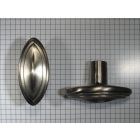 Knop ovaal, 67 x 29 mm, matnikkel
